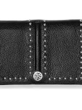 Brighton Black Studded Leather Wallet